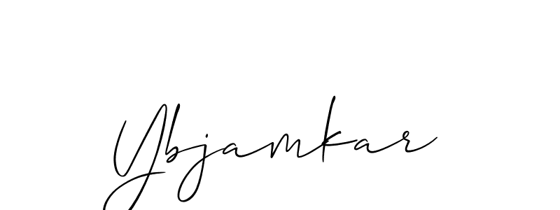 Ybjamkar stylish signature style. Best Handwritten Sign (Allison_Script) for my name. Handwritten Signature Collection Ideas for my name Ybjamkar. Ybjamkar signature style 2 images and pictures png