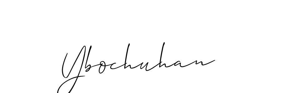 Allison_Script is a professional signature style that is perfect for those who want to add a touch of class to their signature. It is also a great choice for those who want to make their signature more unique. Get Ybochuhan name to fancy signature for free. Ybochuhan signature style 2 images and pictures png