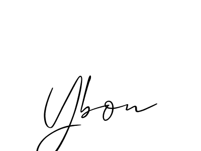 Ybon stylish signature style. Best Handwritten Sign (Allison_Script) for my name. Handwritten Signature Collection Ideas for my name Ybon. Ybon signature style 2 images and pictures png