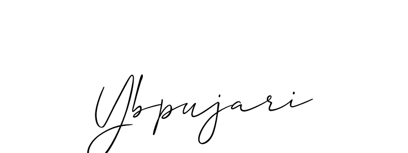 Also we have Ybpujari name is the best signature style. Create professional handwritten signature collection using Allison_Script autograph style. Ybpujari signature style 2 images and pictures png