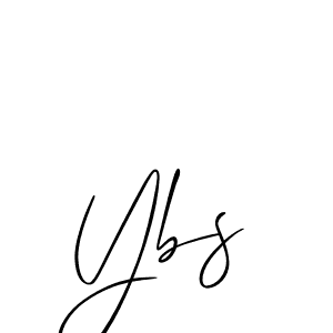 How to make Ybs signature? Allison_Script is a professional autograph style. Create handwritten signature for Ybs name. Ybs signature style 2 images and pictures png