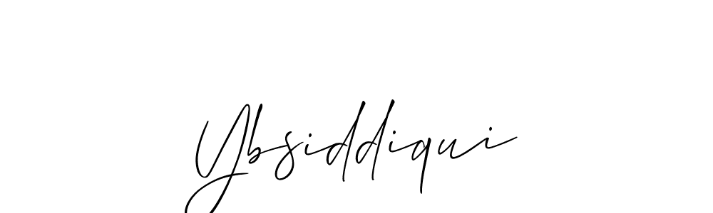 How to make Ybsiddiqui signature? Allison_Script is a professional autograph style. Create handwritten signature for Ybsiddiqui name. Ybsiddiqui signature style 2 images and pictures png