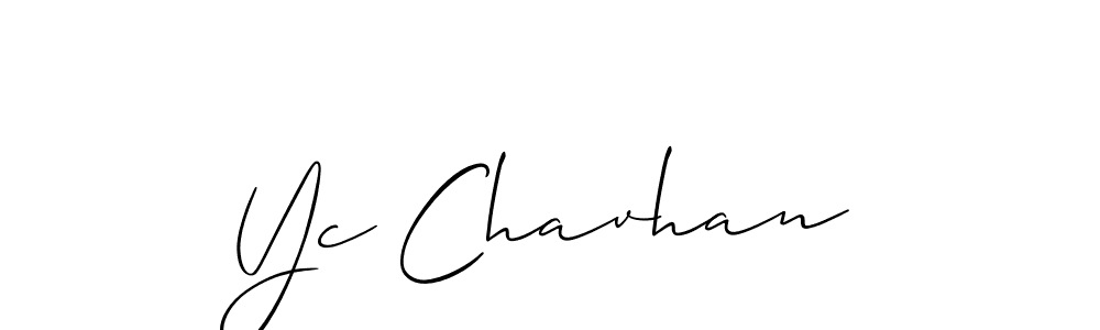 Also we have Yc Chavhan name is the best signature style. Create professional handwritten signature collection using Allison_Script autograph style. Yc Chavhan signature style 2 images and pictures png