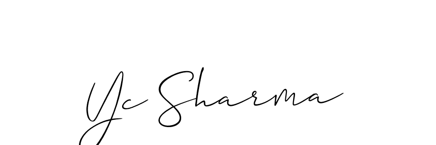 Similarly Allison_Script is the best handwritten signature design. Signature creator online .You can use it as an online autograph creator for name Yc Sharma. Yc Sharma signature style 2 images and pictures png