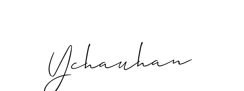 Also You can easily find your signature by using the search form. We will create Ychauhan name handwritten signature images for you free of cost using Allison_Script sign style. Ychauhan signature style 2 images and pictures png