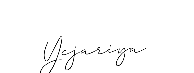 Ycjariya stylish signature style. Best Handwritten Sign (Allison_Script) for my name. Handwritten Signature Collection Ideas for my name Ycjariya. Ycjariya signature style 2 images and pictures png