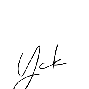 Also You can easily find your signature by using the search form. We will create Yck name handwritten signature images for you free of cost using Allison_Script sign style. Yck signature style 2 images and pictures png