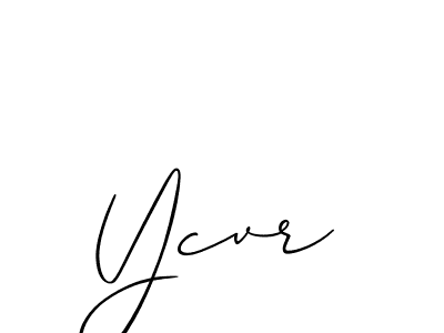 You should practise on your own different ways (Allison_Script) to write your name (Ycvr) in signature. don't let someone else do it for you. Ycvr signature style 2 images and pictures png