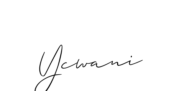 Make a beautiful signature design for name Ycwani. Use this online signature maker to create a handwritten signature for free. Ycwani signature style 2 images and pictures png