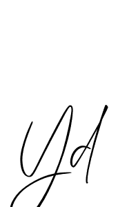 You can use this online signature creator to create a handwritten signature for the name Yd. This is the best online autograph maker. Yd signature style 2 images and pictures png