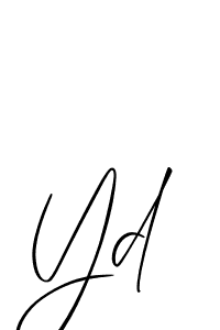 You should practise on your own different ways (Allison_Script) to write your name (Yd) in signature. don't let someone else do it for you. Yd signature style 2 images and pictures png