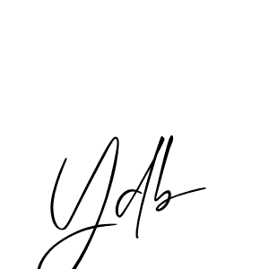 How to make Ydb name signature. Use Allison_Script style for creating short signs online. This is the latest handwritten sign. Ydb signature style 2 images and pictures png