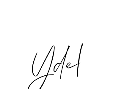 Create a beautiful signature design for name Ydel. With this signature (Allison_Script) fonts, you can make a handwritten signature for free. Ydel signature style 2 images and pictures png