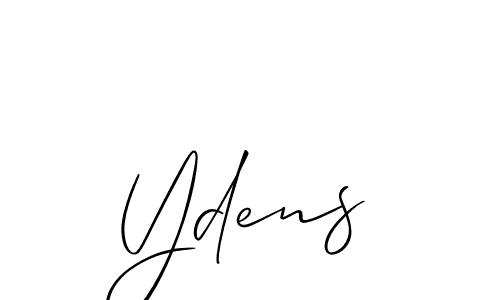 It looks lik you need a new signature style for name Ydens. Design unique handwritten (Allison_Script) signature with our free signature maker in just a few clicks. Ydens signature style 2 images and pictures png