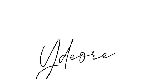 Best and Professional Signature Style for Ydeore. Allison_Script Best Signature Style Collection. Ydeore signature style 2 images and pictures png