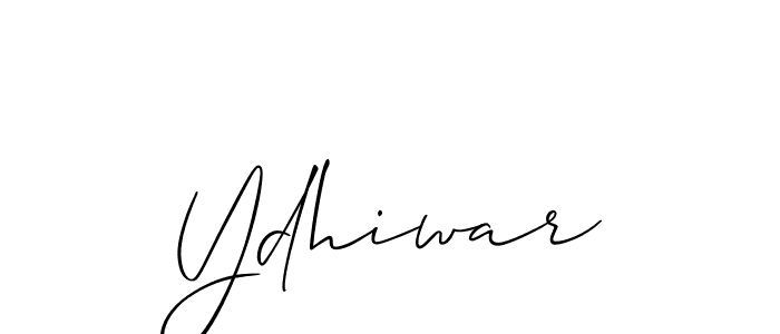 Make a beautiful signature design for name Ydhiwar. With this signature (Allison_Script) style, you can create a handwritten signature for free. Ydhiwar signature style 2 images and pictures png
