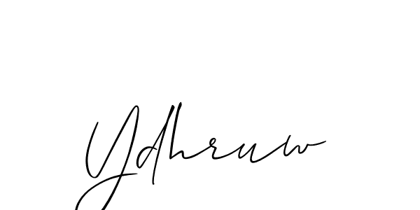 The best way (Allison_Script) to make a short signature is to pick only two or three words in your name. The name Ydhruw include a total of six letters. For converting this name. Ydhruw signature style 2 images and pictures png