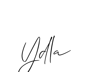 Also we have Ydla name is the best signature style. Create professional handwritten signature collection using Allison_Script autograph style. Ydla signature style 2 images and pictures png