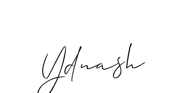 Use a signature maker to create a handwritten signature online. With this signature software, you can design (Allison_Script) your own signature for name Ydnash. Ydnash signature style 2 images and pictures png