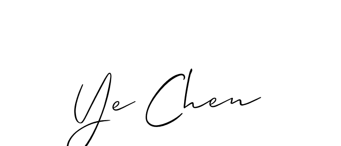 How to make Ye Chen name signature. Use Allison_Script style for creating short signs online. This is the latest handwritten sign. Ye Chen signature style 2 images and pictures png