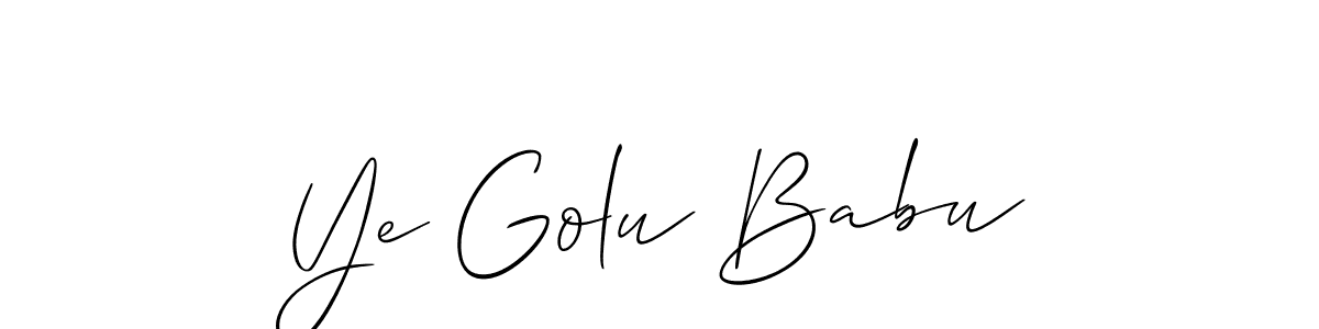 You can use this online signature creator to create a handwritten signature for the name Ye Golu Babu. This is the best online autograph maker. Ye Golu Babu signature style 2 images and pictures png