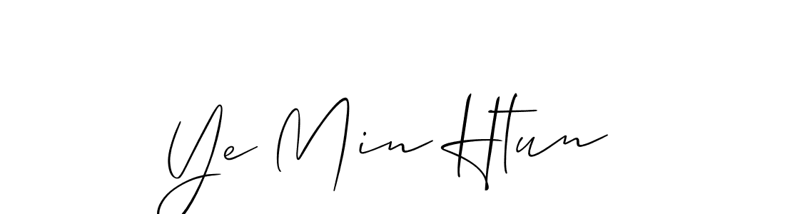 Best and Professional Signature Style for Ye Min Htun. Allison_Script Best Signature Style Collection. Ye Min Htun signature style 2 images and pictures png