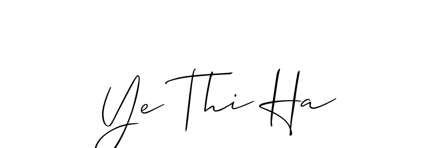 Make a beautiful signature design for name Ye Thi Ha. Use this online signature maker to create a handwritten signature for free. Ye Thi Ha signature style 2 images and pictures png