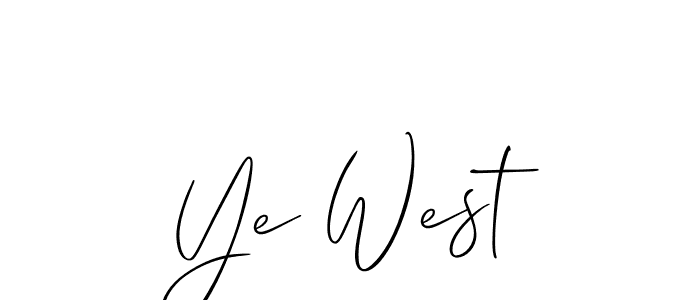 The best way (Allison_Script) to make a short signature is to pick only two or three words in your name. The name Ye West include a total of six letters. For converting this name. Ye West signature style 2 images and pictures png