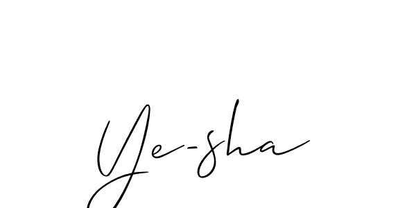 Make a short Ye-sha signature style. Manage your documents anywhere anytime using Allison_Script. Create and add eSignatures, submit forms, share and send files easily. Ye-sha signature style 2 images and pictures png