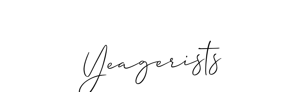 Yeagerists stylish signature style. Best Handwritten Sign (Allison_Script) for my name. Handwritten Signature Collection Ideas for my name Yeagerists. Yeagerists signature style 2 images and pictures png