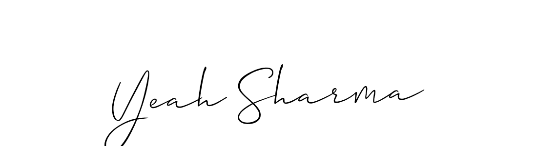 Allison_Script is a professional signature style that is perfect for those who want to add a touch of class to their signature. It is also a great choice for those who want to make their signature more unique. Get Yeah Sharma name to fancy signature for free. Yeah Sharma signature style 2 images and pictures png