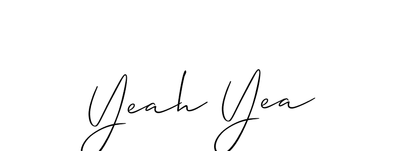 Yeah Yea stylish signature style. Best Handwritten Sign (Allison_Script) for my name. Handwritten Signature Collection Ideas for my name Yeah Yea. Yeah Yea signature style 2 images and pictures png
