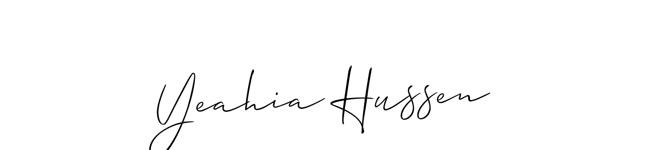 Best and Professional Signature Style for Yeahia Hussen. Allison_Script Best Signature Style Collection. Yeahia Hussen signature style 2 images and pictures png