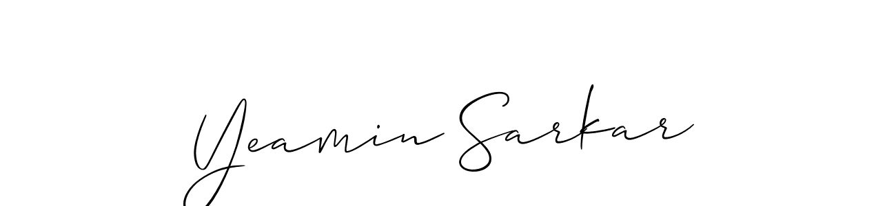 How to make Yeamin Sarkar name signature. Use Allison_Script style for creating short signs online. This is the latest handwritten sign. Yeamin Sarkar signature style 2 images and pictures png