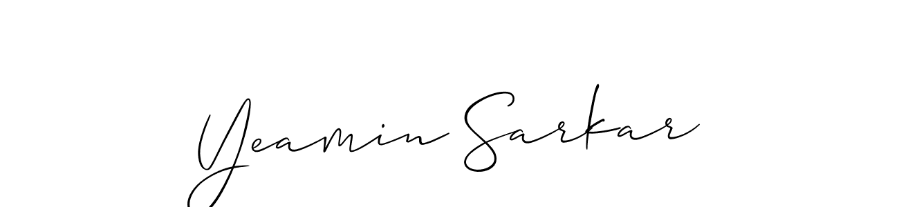 Use a signature maker to create a handwritten signature online. With this signature software, you can design (Allison_Script) your own signature for name Yeamin Sarkar. Yeamin Sarkar signature style 2 images and pictures png