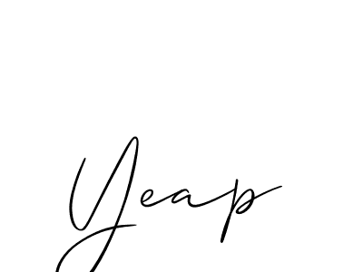 Similarly Allison_Script is the best handwritten signature design. Signature creator online .You can use it as an online autograph creator for name Yeap. Yeap signature style 2 images and pictures png