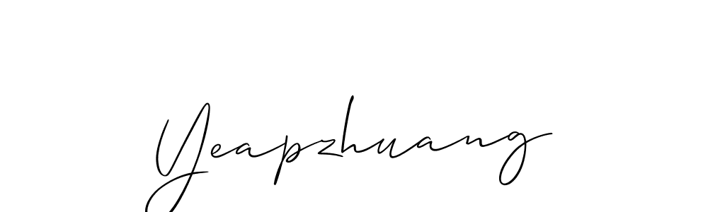 Yeapzhuang stylish signature style. Best Handwritten Sign (Allison_Script) for my name. Handwritten Signature Collection Ideas for my name Yeapzhuang. Yeapzhuang signature style 2 images and pictures png