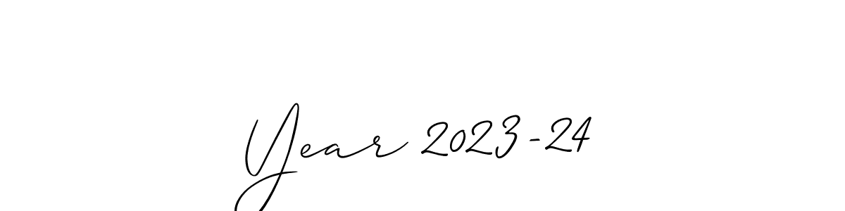 How to make Year 2023-24 signature? Allison_Script is a professional autograph style. Create handwritten signature for Year 2023-24 name. Year 2023-24 signature style 2 images and pictures png