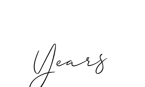 Design your own signature with our free online signature maker. With this signature software, you can create a handwritten (Allison_Script) signature for name Years. Years signature style 2 images and pictures png