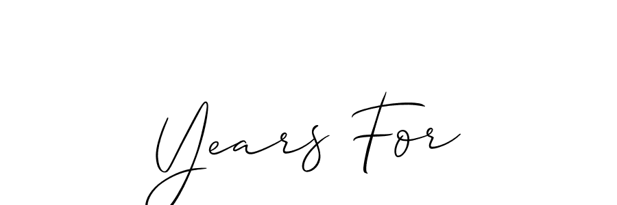 if you are searching for the best signature style for your name Years For. so please give up your signature search. here we have designed multiple signature styles  using Allison_Script. Years For signature style 2 images and pictures png