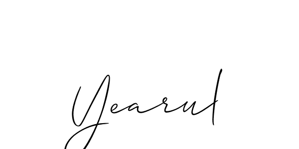 Make a beautiful signature design for name Yearul. Use this online signature maker to create a handwritten signature for free. Yearul signature style 2 images and pictures png