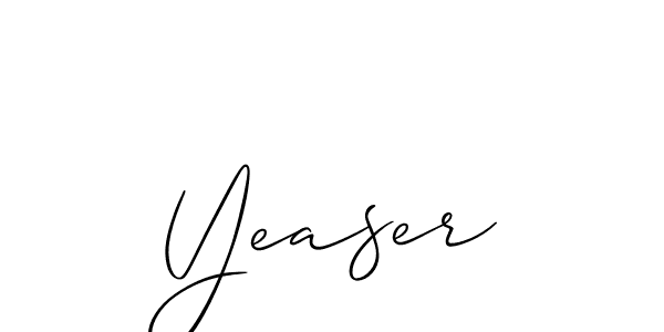 Best and Professional Signature Style for Yeaser. Allison_Script Best Signature Style Collection. Yeaser signature style 2 images and pictures png