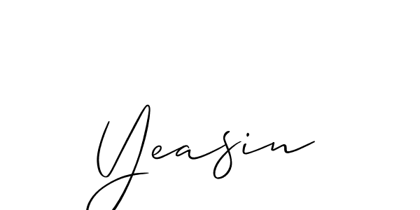 Also we have Yeasin name is the best signature style. Create professional handwritten signature collection using Allison_Script autograph style. Yeasin signature style 2 images and pictures png