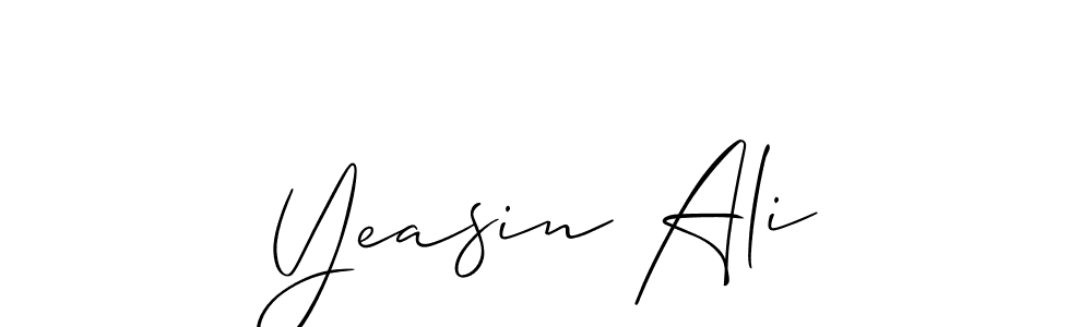Use a signature maker to create a handwritten signature online. With this signature software, you can design (Allison_Script) your own signature for name Yeasin Ali. Yeasin Ali signature style 2 images and pictures png
