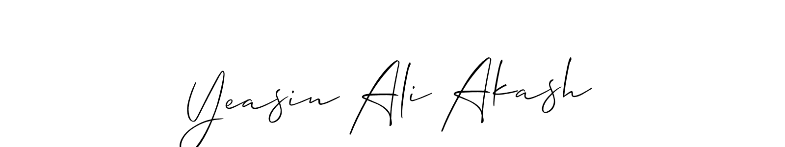 Make a short Yeasin Ali Akash signature style. Manage your documents anywhere anytime using Allison_Script. Create and add eSignatures, submit forms, share and send files easily. Yeasin Ali Akash signature style 2 images and pictures png