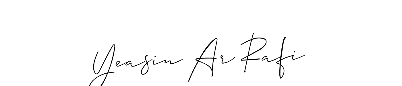 The best way (Allison_Script) to make a short signature is to pick only two or three words in your name. The name Yeasin Ar Rafi include a total of six letters. For converting this name. Yeasin Ar Rafi signature style 2 images and pictures png