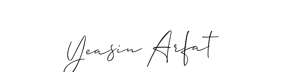 Design your own signature with our free online signature maker. With this signature software, you can create a handwritten (Allison_Script) signature for name Yeasin Arfat. Yeasin Arfat signature style 2 images and pictures png