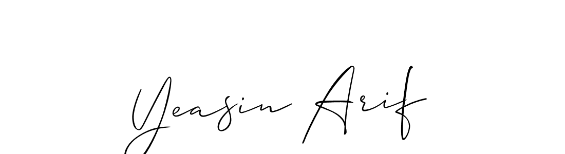 The best way (Allison_Script) to make a short signature is to pick only two or three words in your name. The name Yeasin Arif include a total of six letters. For converting this name. Yeasin Arif signature style 2 images and pictures png