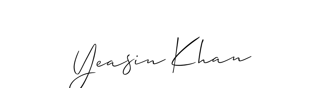 Yeasin Khan stylish signature style. Best Handwritten Sign (Allison_Script) for my name. Handwritten Signature Collection Ideas for my name Yeasin Khan. Yeasin Khan signature style 2 images and pictures png
