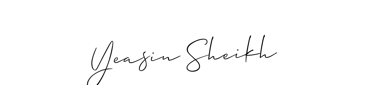 It looks lik you need a new signature style for name Yeasin Sheikh. Design unique handwritten (Allison_Script) signature with our free signature maker in just a few clicks. Yeasin Sheikh signature style 2 images and pictures png